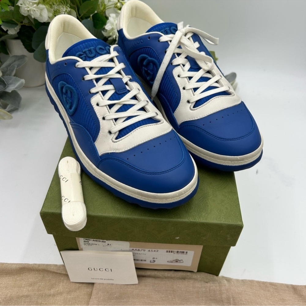 Men’s Gucci MAC 80 low top sneakers size 8.5 fits 9.5 US made in Italy